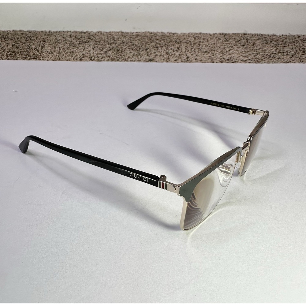 Gucci Eyeglasses Frames Only, GG0130OZ 001, 53-18-145, Black, Made in Japan - Picture 1 of 8